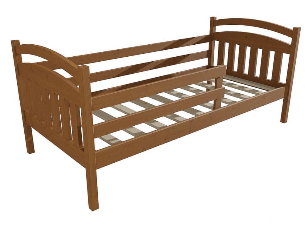 eoshop Detská posteľ DP 015 so zábranou (Rozmer: 90 x 190 cm, Farba dreva: morenie dub)